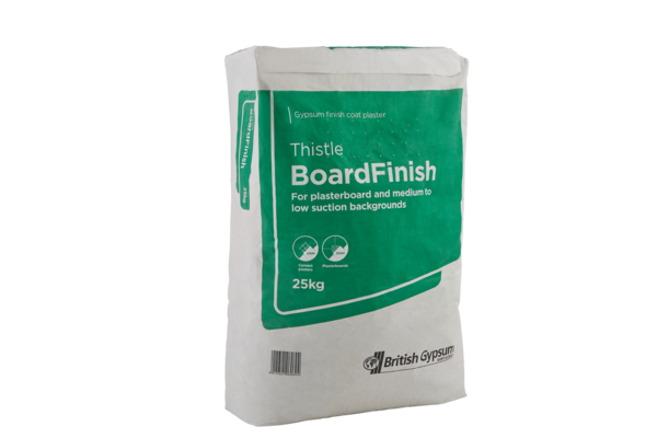 Thistle BoardFinish is a skim coat plaster thats easy to hand apply for a smooth finish to plasterboard walls and ceilings.