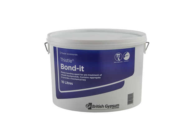 Thistle Bond-it gives you better plaster adhesion on smooth and low suction backgrounds.