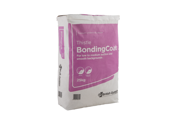 Thistle BondingCoat backing plaster is first choice for plasterers working with smooth or low suction backgrounds.