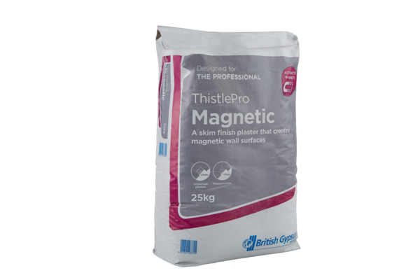 ThistlePro Magnetic plaster has a strong magnetic attraction means you can hang paintings and other items without any fixings.