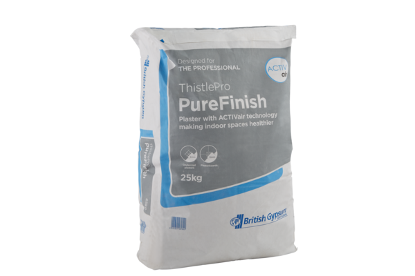 ThistlePro PureFinish plaster helps to make indoor air healthier by absorbing one of the most common airborne pollutants.